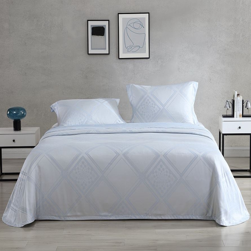 Mengjie Home Textiles Vanchy Xinya Machine Washing Mat Elegant Bamboo Fiber Soft Mat High Count Jacquard Three-piece Bed Set