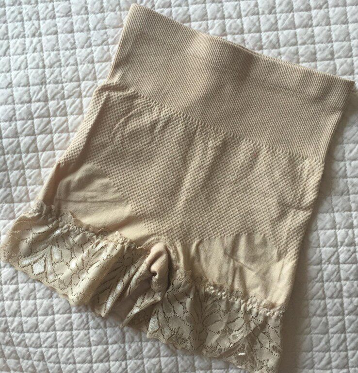 Foreign trade large size seamless high waist corset pants outer wear inner pants lace edge pants spring and summer safety pants anti-light pants women