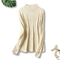 100% genuine silk-knitted sweatshirt spring-autumn-thin foreign trade big code mulberry silk semi-high collar 100% genuine silk undershirt blouse