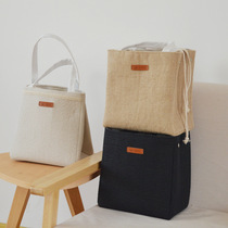 Thickened aluminum foil insulation bag lunch bag canvas large handbag with rice for women carrying waterproof lunch box insulation bag