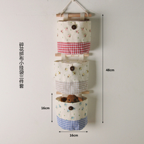 zakka cotton linen fabric small hanging bag floral Hipster storage box sundries hanging storage bag storage bag