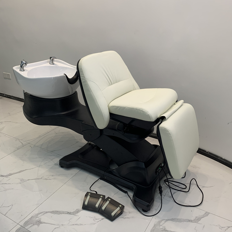 Net red health therapy Electric lifting shampoo bed Hair salon special rotary sitting Japanese semi-full lying flushing bed