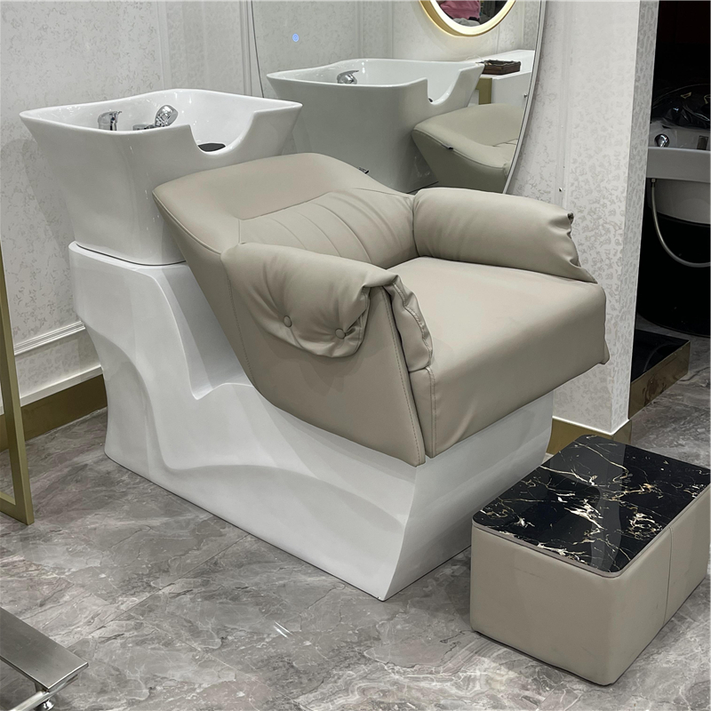 hair salon special 3AM new haircut shop net red washing head bed ceramic basin meme glass fiber base flush bed
