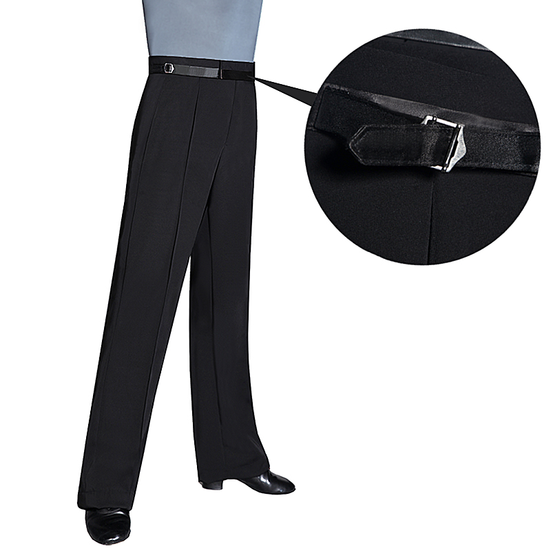 Side buckle Latin dance trousers men's dance trousers ballroom dance trousers men's modern trousers ballroom dance national standard dance trousers