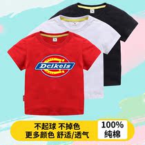Men and women children short sleeve T-shirt top light round neck Tide brand summer 2021 New printed cotton base shirt