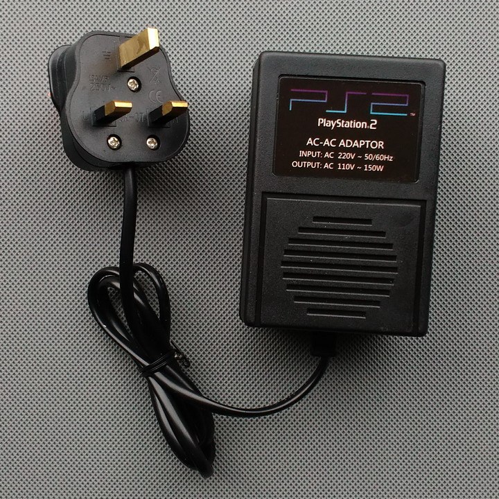 British Three-Prong Plug Sony Ps2 Thick Model Ps1 Sega Saturn Dc Power Supply 220V to 110V Transformer British Three-Prong Plug Sony Ps2 Thick Model Ps1 Sega Saturn Dc Power Supply 220V to 110V Transformer