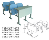 Multimedia public desks and chairs Ladder Conference blow molding folding training tables and chairs College auditorium chairs Fixed foot row chairs