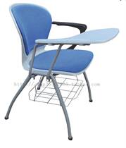 Cloth upholstered armrest Training chair with writing board Small table board Student chair Dictation chair with school bag rack Conference chair