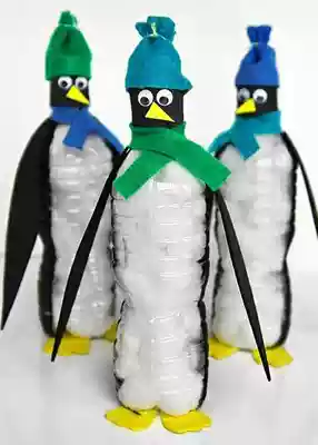 Plastic bottle handmade animal penguin kindergarten handmade material package activity