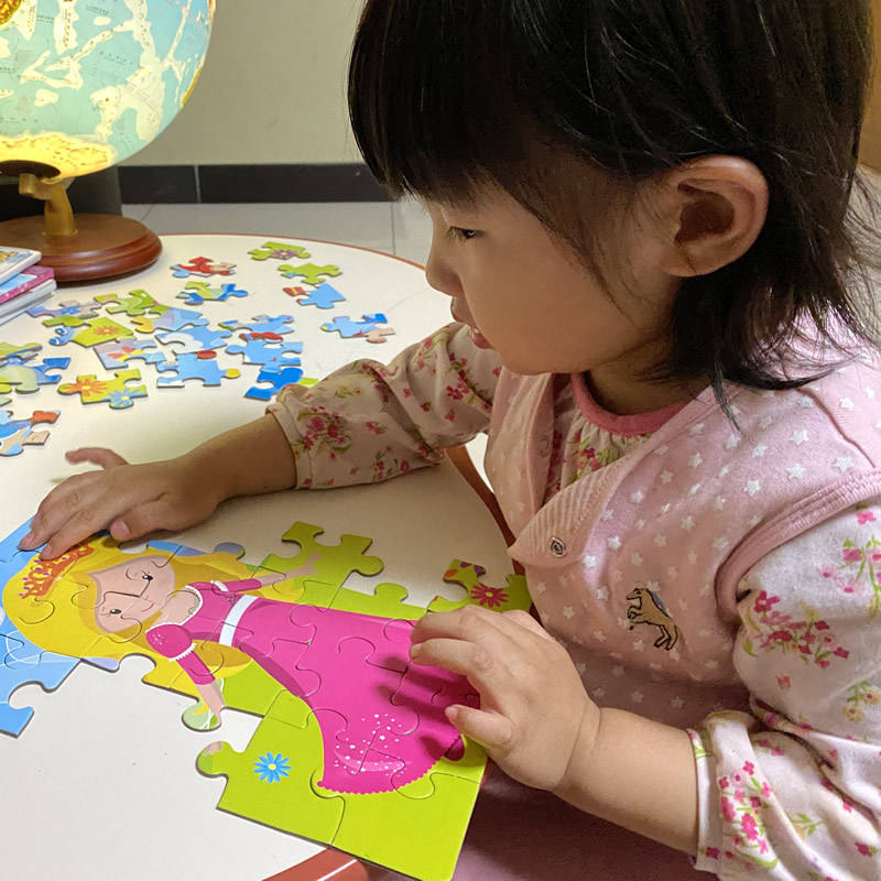 Children's Fun Mengjia Princess Unicorn Dinosaur Various Puzzle Puzzle Toys Bag 48 Pieces Over 2 Years Old