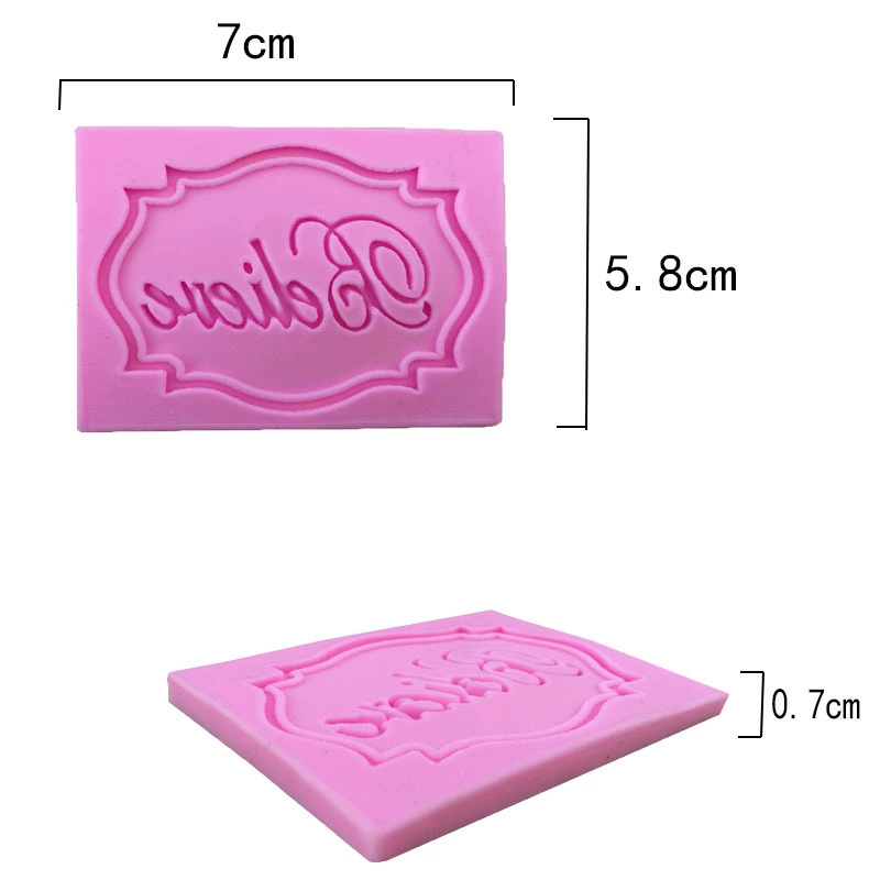 DIY cup cup Letter English MISS chúc mừng sinh nhật fondant silicone khuôn silicone lỏng - Tự làm khuôn nướng