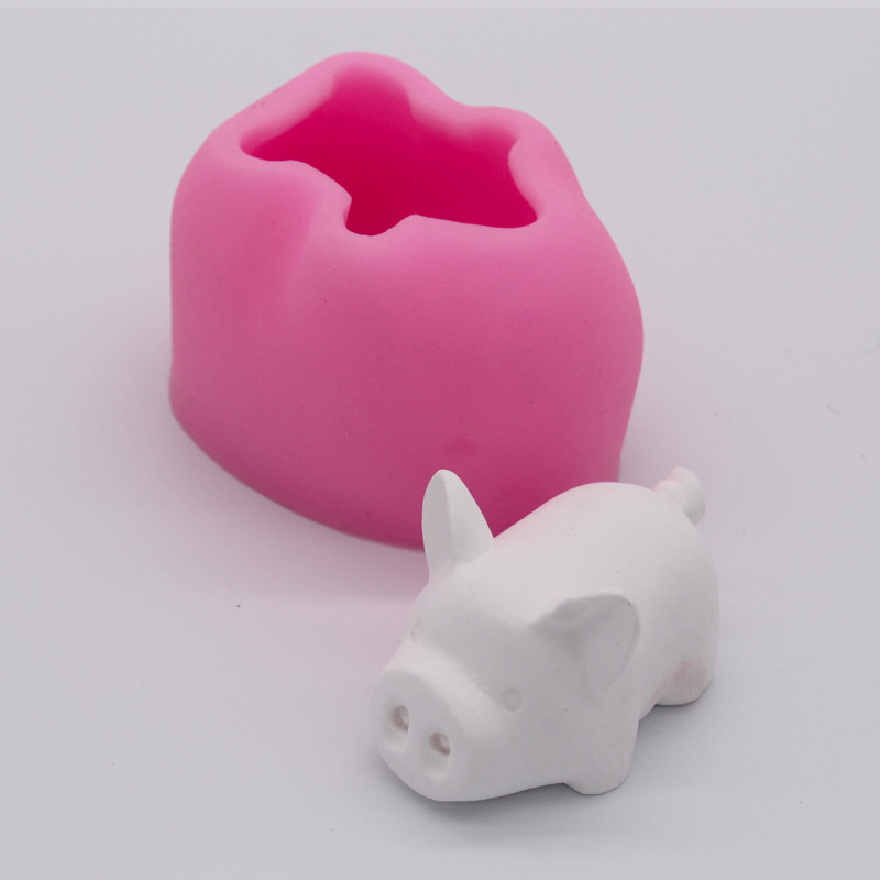 Phim hoạt hình nổi 3D thỏ trắng thỏ fondant mousse bánh kem kem lẩu bơ sô cô la silicone khuôn - Tự làm khuôn nướng khuon banh trung thu