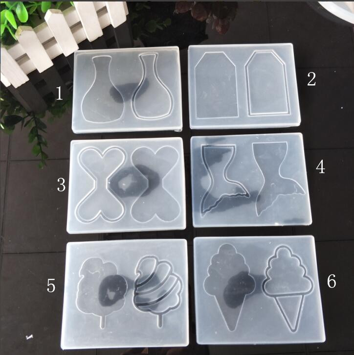 Tự làm nhiều tấm áp lực nước đầy cát khuôn DIY tinh thể epoxy keo UV nhựa keo thủ công silicone khuôn gương khuôn làm bánh cá