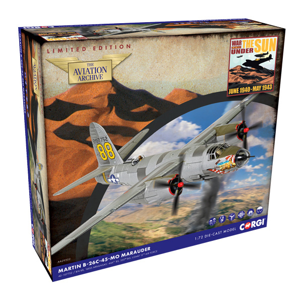 Corgi Model Aa29502 1/72 Martin B-26C-45-Mo Marauder Bomber Miss Arkansas