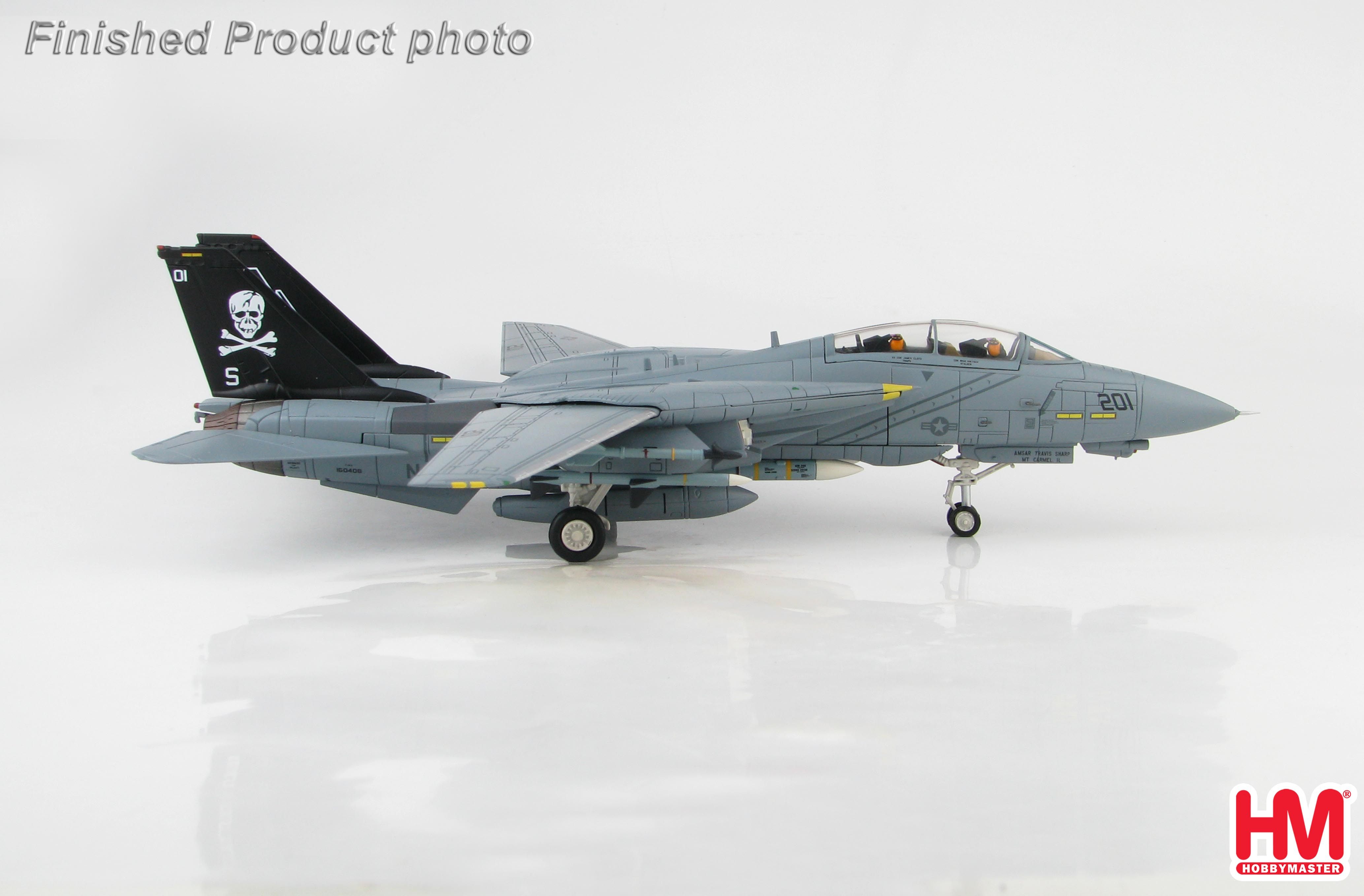 HM collector HA5229 1 72 F-14A Male Cat Fighter VF-84 Skull's Squadron Roosevelt Number