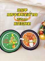 Foreign trade single pet toy cat and dog toy thickened Oxford cloth bite-resistant Santa Claus elk Frisbee interactive exercise