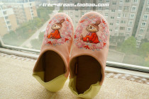 R pure cotton delicate double multipurpose bag heel home slippers autumn winter warm silent anti-slip belt heel YamM MM