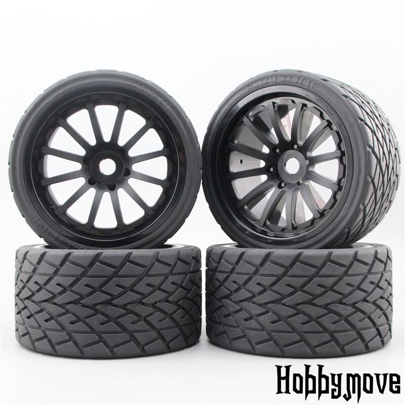 4 Pieces of 1/8 Scale Large Vehicle Road Tires, Flat Road Tires, Racing Kart Tires