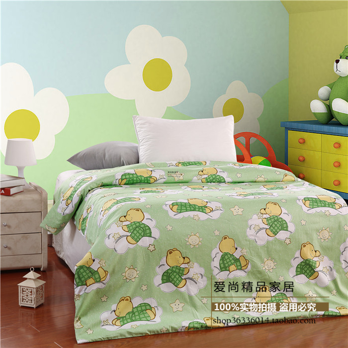 Tùy chỉnh cotton trẻ em phim hoạt hình quilt cover mảnh duy nhất cotton bé mẫu giáo con đơn quilt cover 1.2 m1.5 m