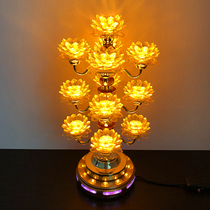 Ji yuan Buddha lamp thirteen-product LED yellow flower lotus lamp Buddha headlight for Buddha lamp Changming lamp Guanyin lamp