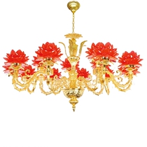 Ji yuan Buddha lamp chandelier led colorful color change 19 products lotus lamp Buddha supplies for Buddha lamp Buddha lamp