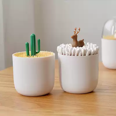 Nordic ins net celebrity cactus toothpick tube cotton swab box storage box small portable household personality creative toothpick bucket