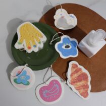 Natural Wood Pulp Cotton Rag Dishwashing Cleaning Dishwashing Block Sponge Home Department Store Small Fresh Water Suction Cartoon