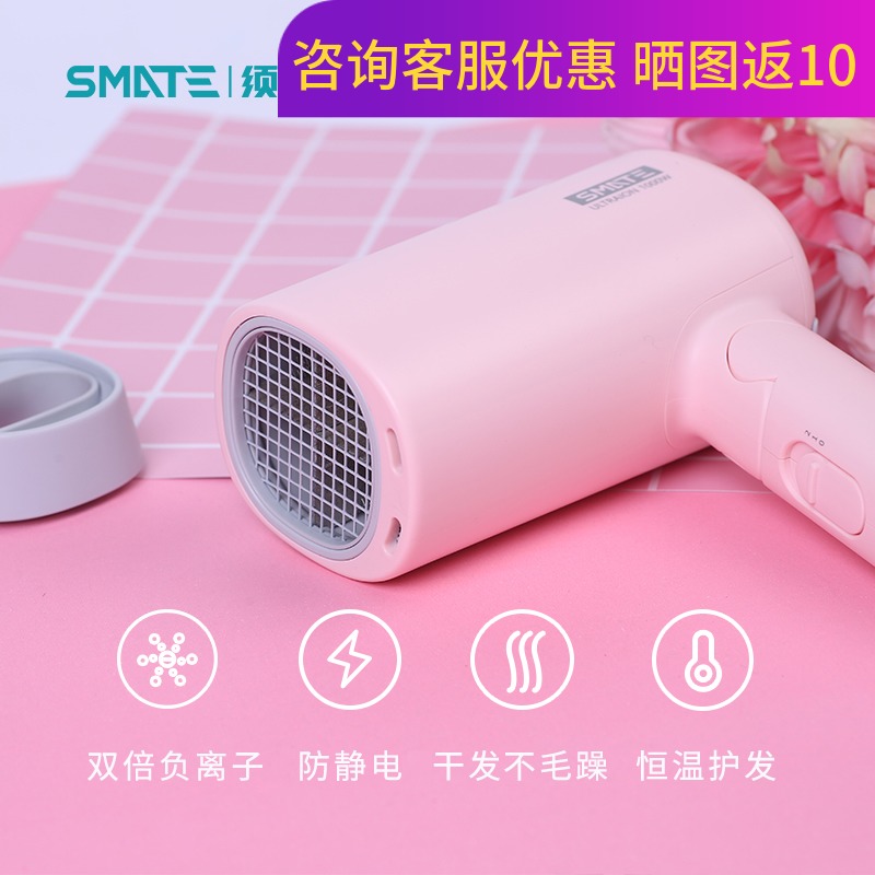 Brow Negative Ion Thermostatic Hair Dryer Portable Mini small power Dormitory Travel Cover Group Hairdryer Xiaomi Mini