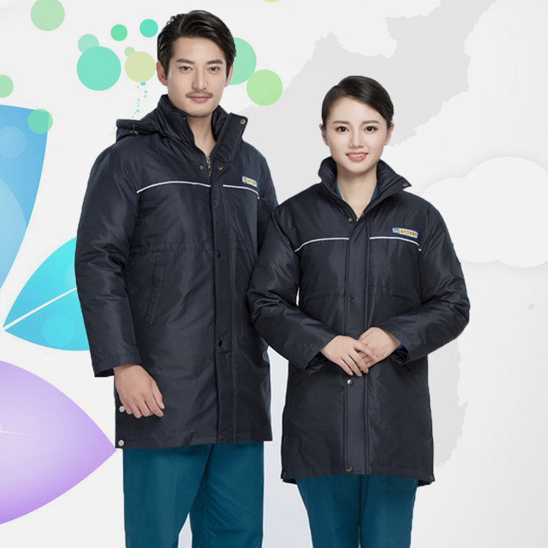 Public health cotton-padded jacket down jacket home community health family doctor physical examination to the countryside cold-proof clothing piece medical cotton-padded clothes Tibetan blue