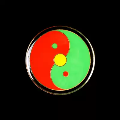Pan Changjun Taichi door Sha Wangyun resolve Yin and yang errors Mobile phone stickers red and green sets yellow Taichi