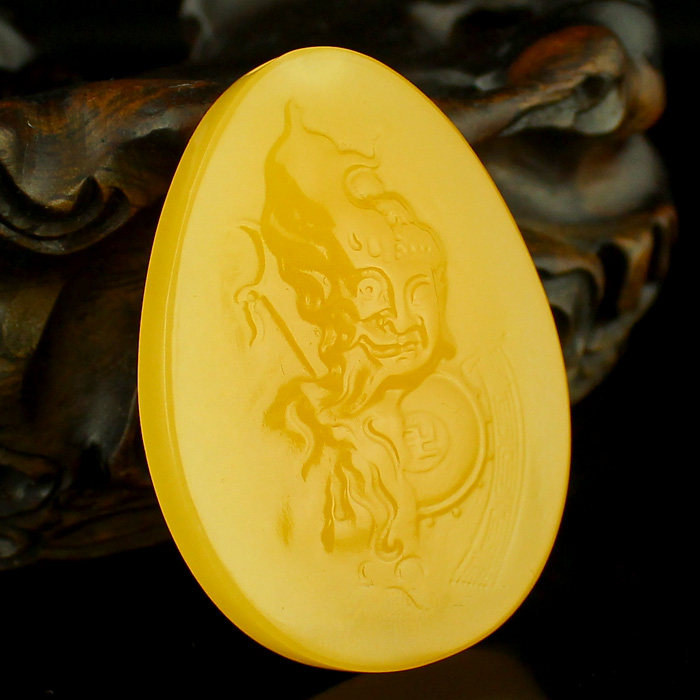 One-mouth price natural Indonesia gold field Sealwort Worker Engraving Pendant Pendant One Read Between