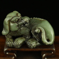 One Price Natural Xinjiang Hetian Jade old Jade seed material Seiko carving ornaments Wang Cai send certificate