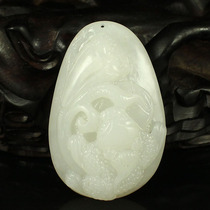 One-mouth price natural Xinjiang and Tian Yuseed stock Finely Carved Pendant Pendant Pendants Waist Stalking Cicadas  