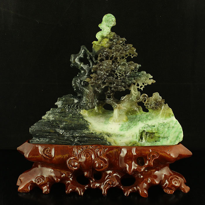 One port of price natural Nanyang unique mountain jade Seiko sculpted 3 7 jin of heavy pendulum piece Rong Hua Fugui sending certificate