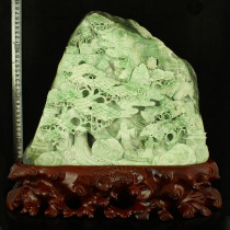 One price natural Nanyang Dushan jade seiko carving 25 pounds heavy ornaments young and old fun send certificate