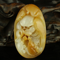 One price natural Xinjiang Hetian Jade seiko carved pendant pendant for more than a year to send a certificate