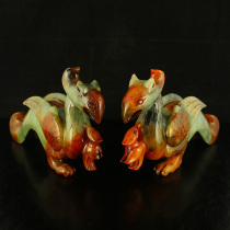 A price of natural imitation ancient Xiu jade a pair of pendulum pieces 