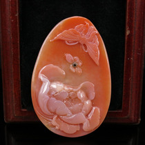 A mouth price natural South Red Manau Seiko engraving pendant pendant with beauty such as flowers 