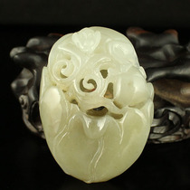 One Price Natural Xinjiang Hetian Jade seed material Seiko carving to send a certificate of Spirit Monkey