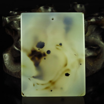 One Price natural water plant agate fine work grinding pendant pendant pendant landscape Jade card send certificate