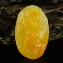 One price Yunnan natural pretty color Huanglong Jade Seiko carved pendant pendant Jinyu Mantang send certificate