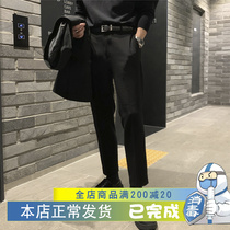 Elastic display high casual pants male Korean version trendy spring autumn and fall sensation 100 lap small west pants covety straight drum long pants