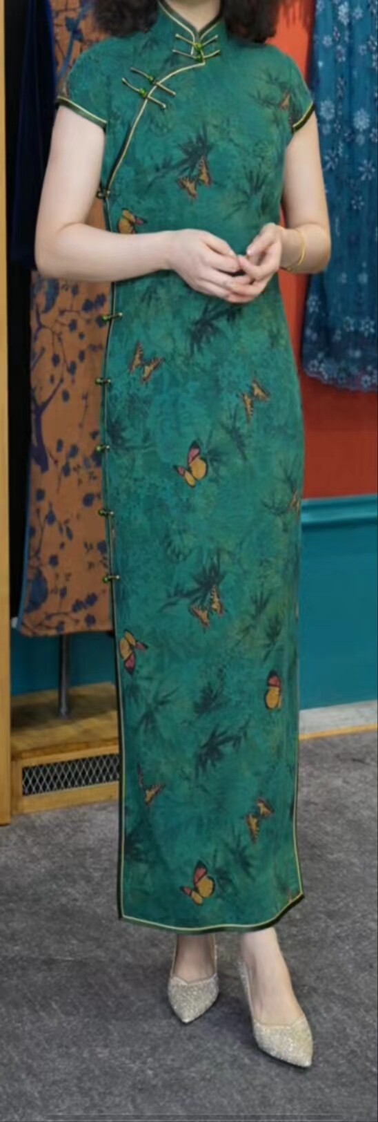 Old time to improve the qipao Chinese wind orange 35-Taobao