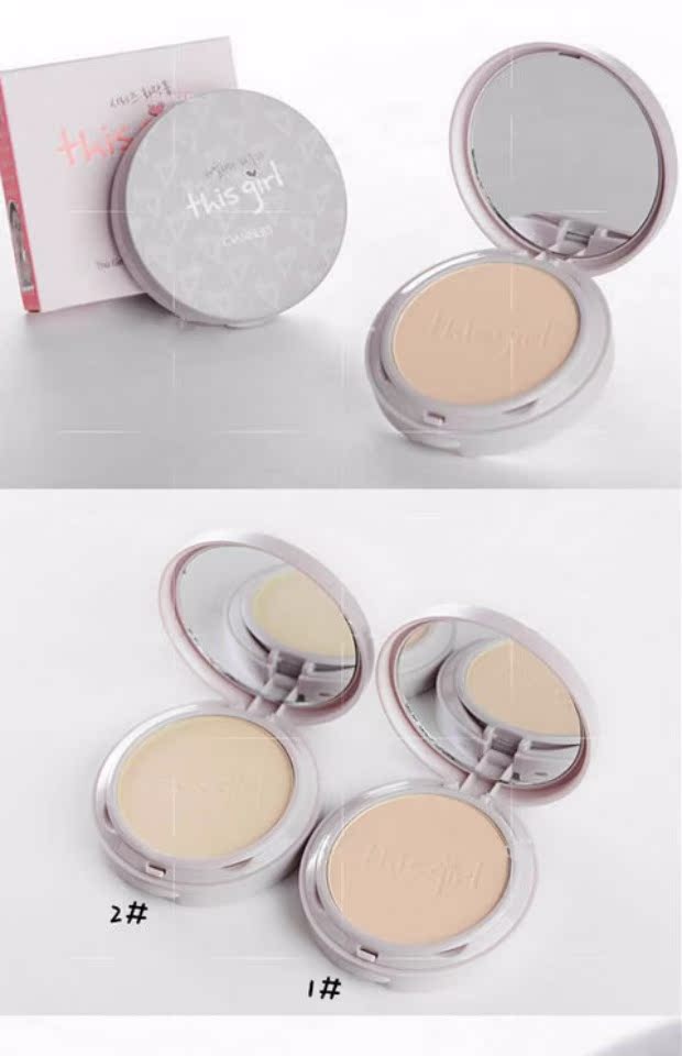 Tianna Chính hãng ThisGirl Snow Muscle Light Powder Moisturising Oil Control Kem che khuyết điểm Trang điểm Làm mới thoáng khí 9g phấn phủ canmake
