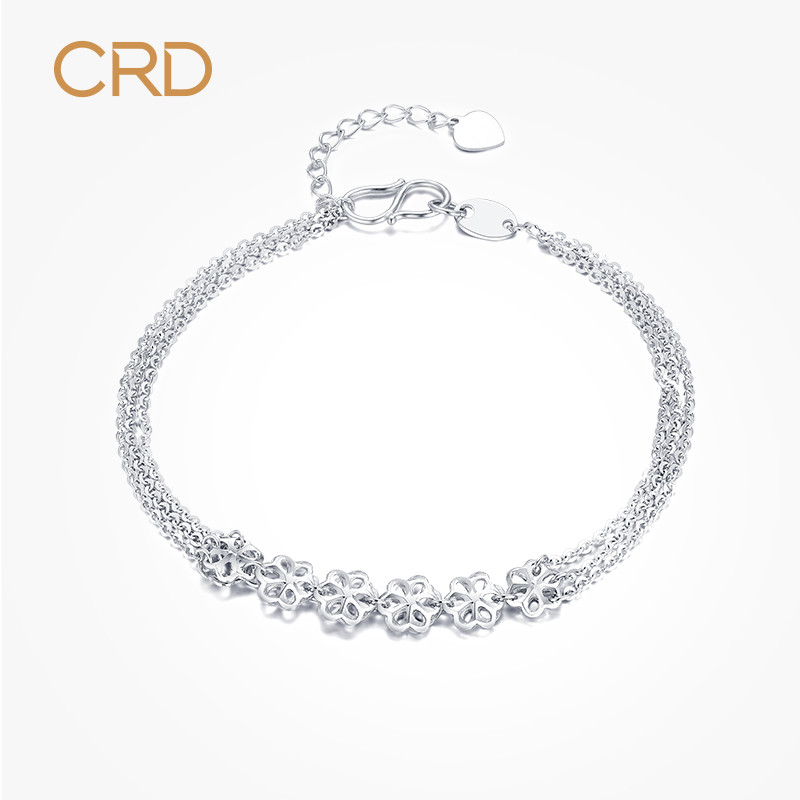 CRD platinum bracelet for women pt950 fashion white gold bracelet for women simple bracelet adjustable