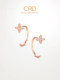CRD克徕帝18K金钻石耳钩玫瑰金天然真钻彩金耳饰耳环耳钉圣诞送礼