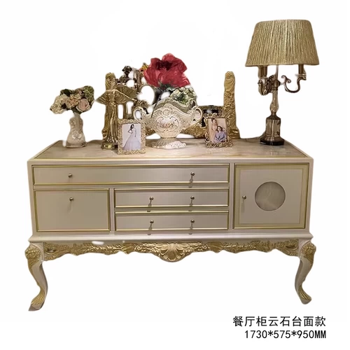 Мебель для дома и ресторана Barrett, тяжелая промышленность, мраморная столешница с золотой фольгой, деревянная столешница, сервант, настройка 60 дней