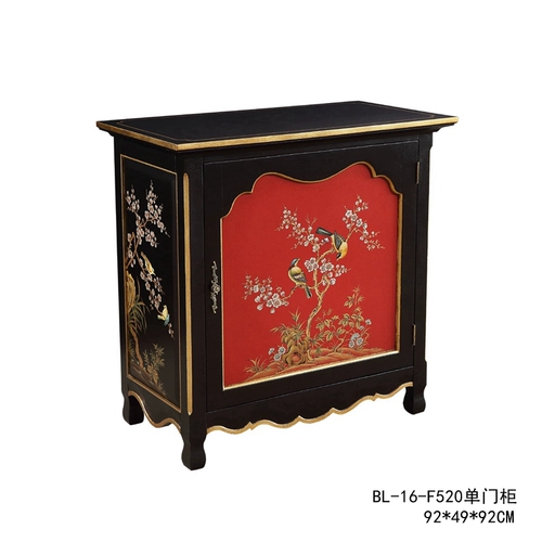 Китайская красная мебель, система хранения, французский стиль, ручная роспись, 0.92м