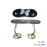 Итальянский легкий роскошь все -тока для ручной работы с керамической синей бабочкой.