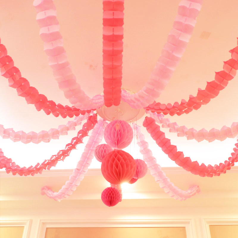 Wedding wedding supplies creative Korean wedding room powder paper pull flower decoration new house layout living room room bedroom set